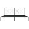 vidaXL Estrutura de cama com cabeceira 183x213 cm metal preto