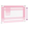 vidaXL Barra de seguran&ccedil;a p/ cama infantil tecido 100x25 cm rosa