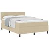 vidaXL Cama Box Manual Cinza Claro e Branco 203 x 160 x 88 cm