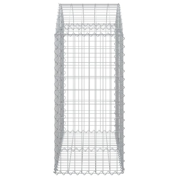 vidaXL Cesto gabi&atilde;o arqueado 100x50x100/120 cm ferro galvanizado