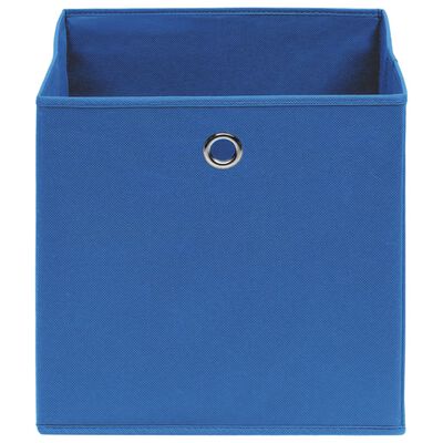 vidaXL Caixas de arrumação 4 pcs 32x32x32 cm tecido azul