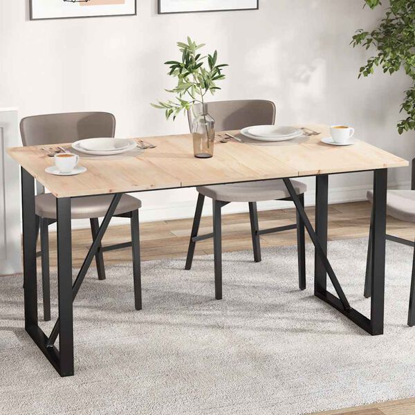 vidaXL Tampos de mesa retangulares 3 pcs 80x47x1,7 cm pinho maci&ccedil;o