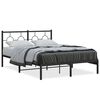 vidaXL Estrutura de cama com cabeceira 140x200 cm metal preto