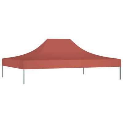 vidaXL Teto para tenda de festas 4x3 m 270 g/m² terracota