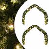 vidaXL Guirlanda de Natal 2 unid. 600 LED Verde 20 m PVC