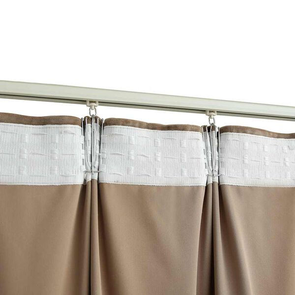 vidaXL Cortinas blackout com ganchos 2 pcs 140x175 cm veludo bege