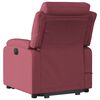 vidaXL Poltrona de massagens reclin. elevat&oacute;ria tecido vermelho tinto