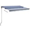 vidaXL Toldo autom&aacute;tico independente 300x250 cm azul e branco