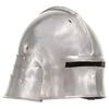 vidaXL Capacete de cavaleiro medieval r&eacute;plica LARP a&ccedil;o prateado