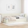 vidaXL Estrutura de Cama de Canto Creme 100 cm x 200 cm Veludo