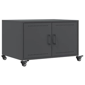 vidaXL Mesa de centro 68x50x43,5 cm a&ccedil;o antracite