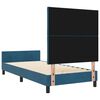 vidaXL Cama Box com cabeceira Azul Escuro 90 x 190 cm Veludo