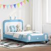 vidaXL Estrutura de Cama Infantil com Cabeceira Azul 80 x 200 cm PU