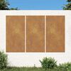 vidaXL Decora&ccedil;&atilde;o p/ muro de jardim 3pcs 105x55cm a&ccedil;o corten design sol