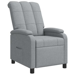 vidaXL Reclin&aacute;vel Cinzento-claro Tecido