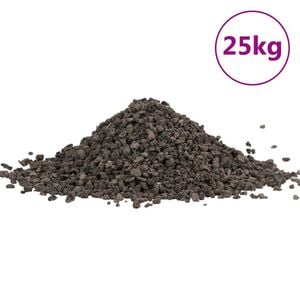 vidaXL Gravilha de basalto 25 kg 5-8 mm preto