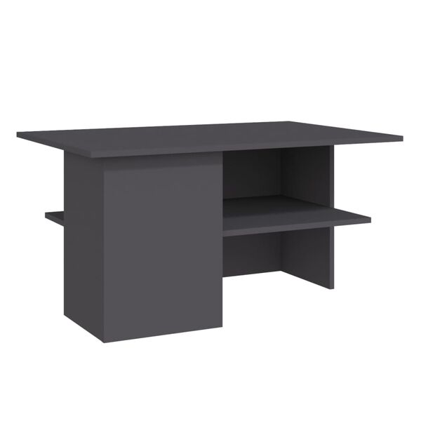 vidaXL Mesa de centro 90x60x46,5 cm contraplacado cinzento