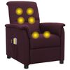 vidaXL Poltrona de massagens el&eacute;trica tecido roxo
