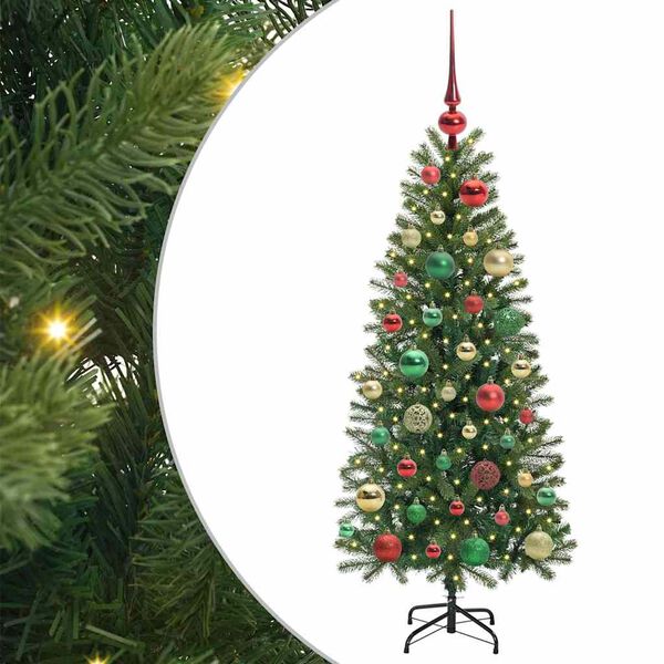 vidaXL &Aacute;rvore de Natal Artificial com 150 LEDs Verde 120 cm PE e PVC