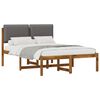 vidaXL Estrutura de Cama com Cabeceira Estofada
