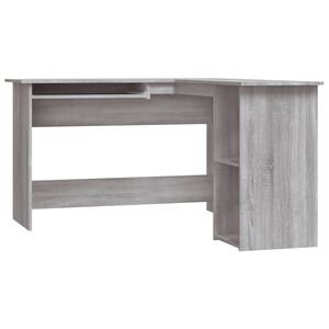 vidaXL Secret&aacute;ria de canto 120x140x75cm derivados madeira cinza sonoma