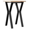 vidaXL Mesa de jantar estrutura em Y 50x50x75,5 cm pinho/a&ccedil;o