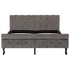 vidaXL Estrutura de cama 140x200 cm veludo cinzento