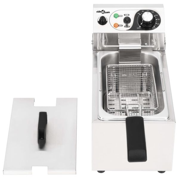 vidaXL Fritadeira el&eacute;trica em a&ccedil;o inoxid&aacute;vel 6 L 2000 W