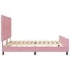 vidaXL Cama Box com cabeceira Rosa 180 x 200 cm Veludo