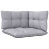 vidaXL 3 pcs conj. lounge jardim c/ almofad&otilde;es cinzentos pinho maci&ccedil;o