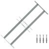 vidaXL Grilles de janela 500-650 mm A&ccedil;o Galvanizado Prateado