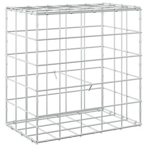 vidaXL Gabione com Fio de 3,5 mm e Malha de 10x10 cm 50x30x50 cm