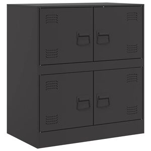 vidaXL Aparador 67x39x73 cm a&ccedil;o preto