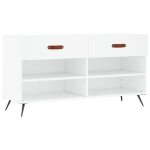 vidaXL Banco sapateira 102x35x55 cm derivados de madeira branco