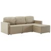 vidaXL Sof&aacute;-cama modular de 3 lugares couro artificial cappuccino