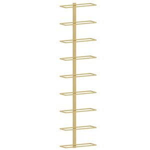 vidaXL Garrafeira de parede para 9 garrafas ferro dourado