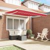 vidaXL Toldo Retr&aacute;til Vermelho 350 x 250 cm Poli&eacute;ster e Alum&iacute;nio