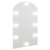 vidaXL Espelho com luzes LED 60x40 cm vidro arqueado