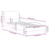 vidaXL Estrutura de cama Dover couro artificial 80x200 branco/preto