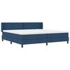 vidaXL Cama Box com colch&atilde;o com cabeceira Azul 200 x 200 cm tecido
