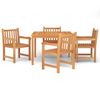 vidaXL 5 pcs conjunto de jantar p/ jardim madeira de teca maci&ccedil;a