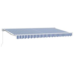 vidaXL Estrutura de Toldo Azul e Branco 350 x 200 cm
