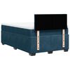 vidaXL Cama boxspring com colch&atilde;o 120x200 cm veludo azul-escuro