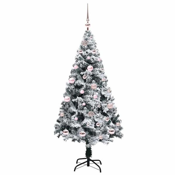 vidaXL &Aacute;rvore de Natal Artificial Branco 150 cm PVC, A&ccedil;o e Pl&aacute;stico