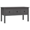 vidaXL Mesa de centro 102x49x55 cm pinho maci&ccedil;o cinza