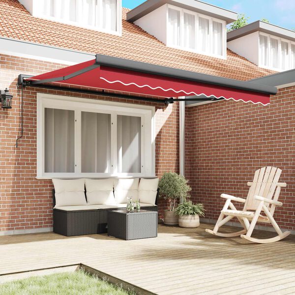 vidaXL Toldo Vermelho 300 x 250 x 165 cm Poli&eacute;ster e Alum&iacute;nio