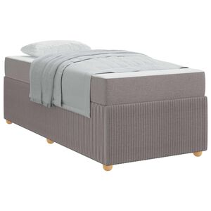 vidaXL Estrutura da Cama Cinzento-acastanhado 80 x 200 cm tecido