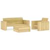 vidaXL 3 pcs conjunto lounge de jardim madeira de pinho impregnada