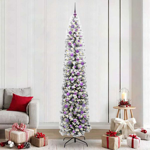 vidaXL Árvore de Natal Artificial Verde 240 cm PVC e Aço e Plástico