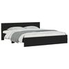vidaXL Estrutura cama c/ cabeceira e luzes LED 180x200 cm preto